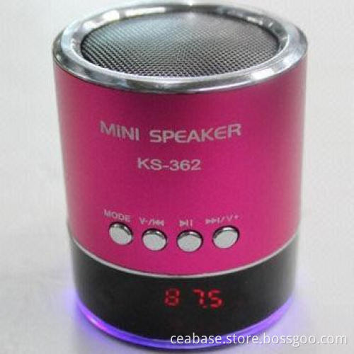 Portable Speaker with LED Display and FM Radio Function, Supports TF Card